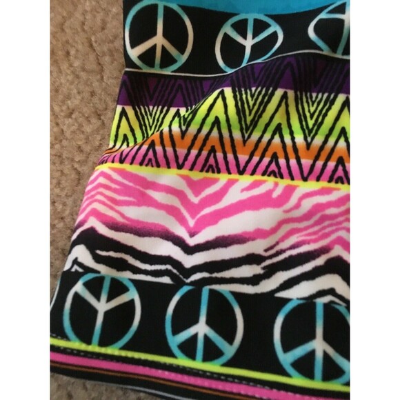 Girls Printed Swim Top 1 Piece Size Large 10-12 Multi-Color - Picture 2 of 7
